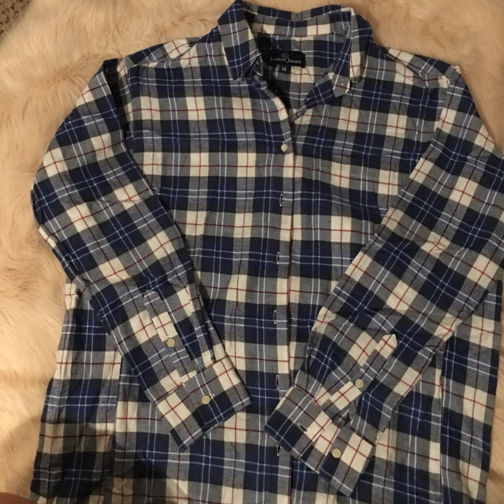 Lauren James Plaid Button up size medium